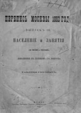 Перепись Москвы 1882 года : Вып. 1-3. - М., 1885-1886.