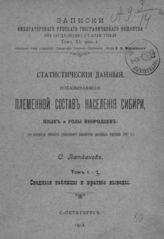 Т. 1 : Сводные таблицы и краткие выводы. - 1912.