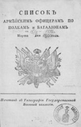 Список армейским офицерам по полкам и батальонам. Марта 15 дня 1802 года. - [СПб., 1802].