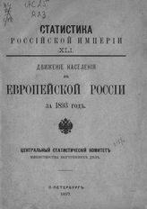 … за 1893 год. - 1897. - (Статистика Российской империи ; вып. 41).