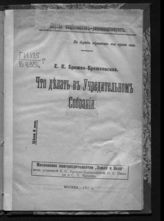 Брешко-Брешковская Е. К. Что делать в Учредительном собрании. - М., 1917.