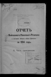 ... за 1914 год. Ч. 2 : Часть гражданская. - [1915].