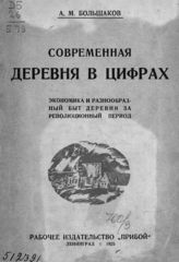 Большаков А. М. Современная деревня в цифрах : экономика и разнообразный быт деревни за революционный период. - Л., 1925. 