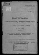 ... за 1913 год : по данным разработки карточного материала, произведенной в губернском санитарном бюро Московского земства. - [1914]. - (Сведения земской санитарно-врачебной организации Московской губернии, 1914 г. : прил.).