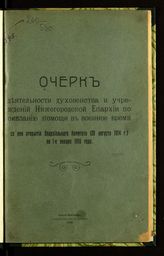 Очерк деятельности духовенства и учреждений Нижегородской епархии по оказанию помощи в военное время со дня открытия Епархиального комитета (20 августа 1914 г.) по 1-е января 1916 года. - Н. Новгород, 1916. 