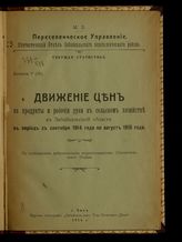 Движение цен на продукты и рабочие руки в сельском хозяйстве в Забайкальской области в период ... [по годам] : по сообщениям добровольных корреспондентов Статистического отдела. - Чита ; Иркутск, 1916-1917. - (Текущая статистика).