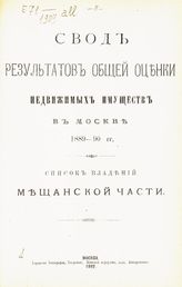 Мещанской части. - 1892.