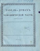 Табель о домах Хамовнической части [г. Москвы]. - М., [182-].