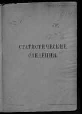 Статистические сведения. - Пг., [1921].