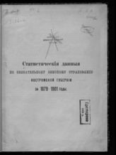 Барыков В И. Статистические данные по обязательному земскому страхованию Костромской губернии за 1879-1901 годы. - Кострома, [1902].