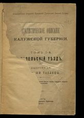  Статистическое описание Калужской губернии [по годам]. - Калуга, 1897-1915.